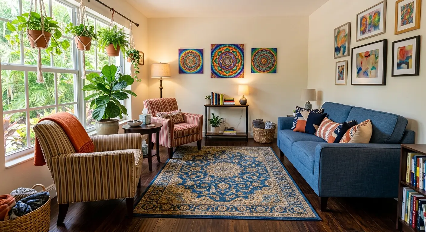 Miguel Brown's private psychotherapy office in Coconut Grove, Miami
